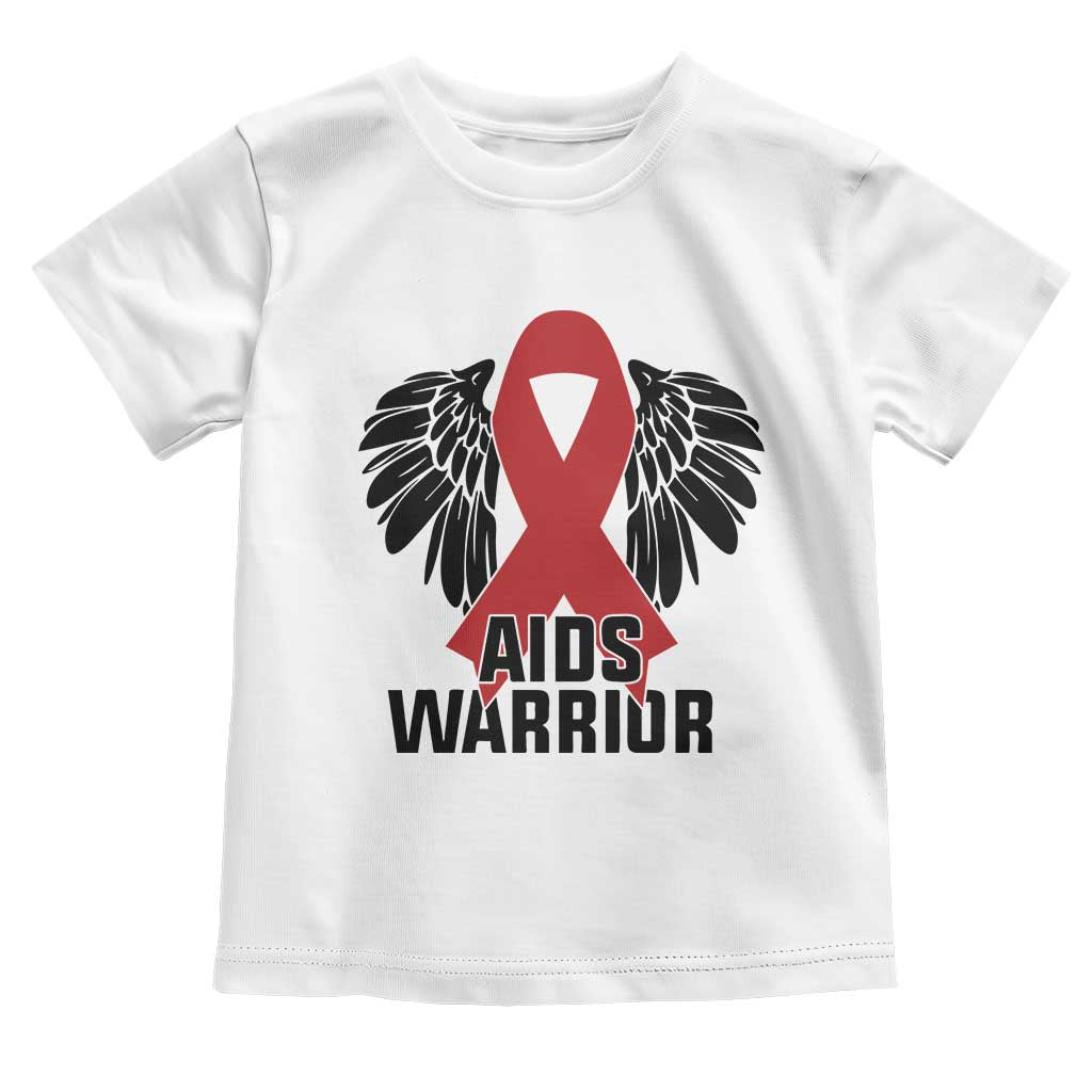 Aids Warrior Toddler T Shirt Red Ribbon HIV Awareness Gift - Wonder Print Shop