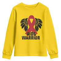 Aids Warrior Youth Sweatshirt Red Ribbon HIV Awareness Gift - Wonder Print Shop