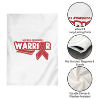 HIV Awareness Warrior Garden Flag Red Ribbon Support Gift - Wonder Print Shop