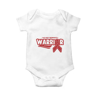 HIV Awareness Warrior Baby Onesie Red Ribbon Support Gift - Wonder Print Shop