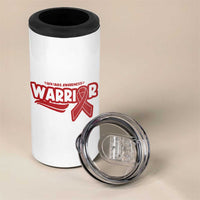 HIV Awareness Warrior 4 in 1 Can Cooler Tumbler Red Ribbon Support Gift - Wonder Print Shop