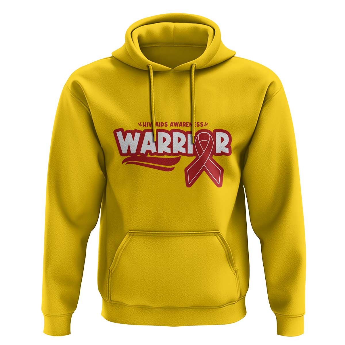 HIV Awareness Warrior Hoodie Red Ribbon Support Gift - Wonder Print Shop