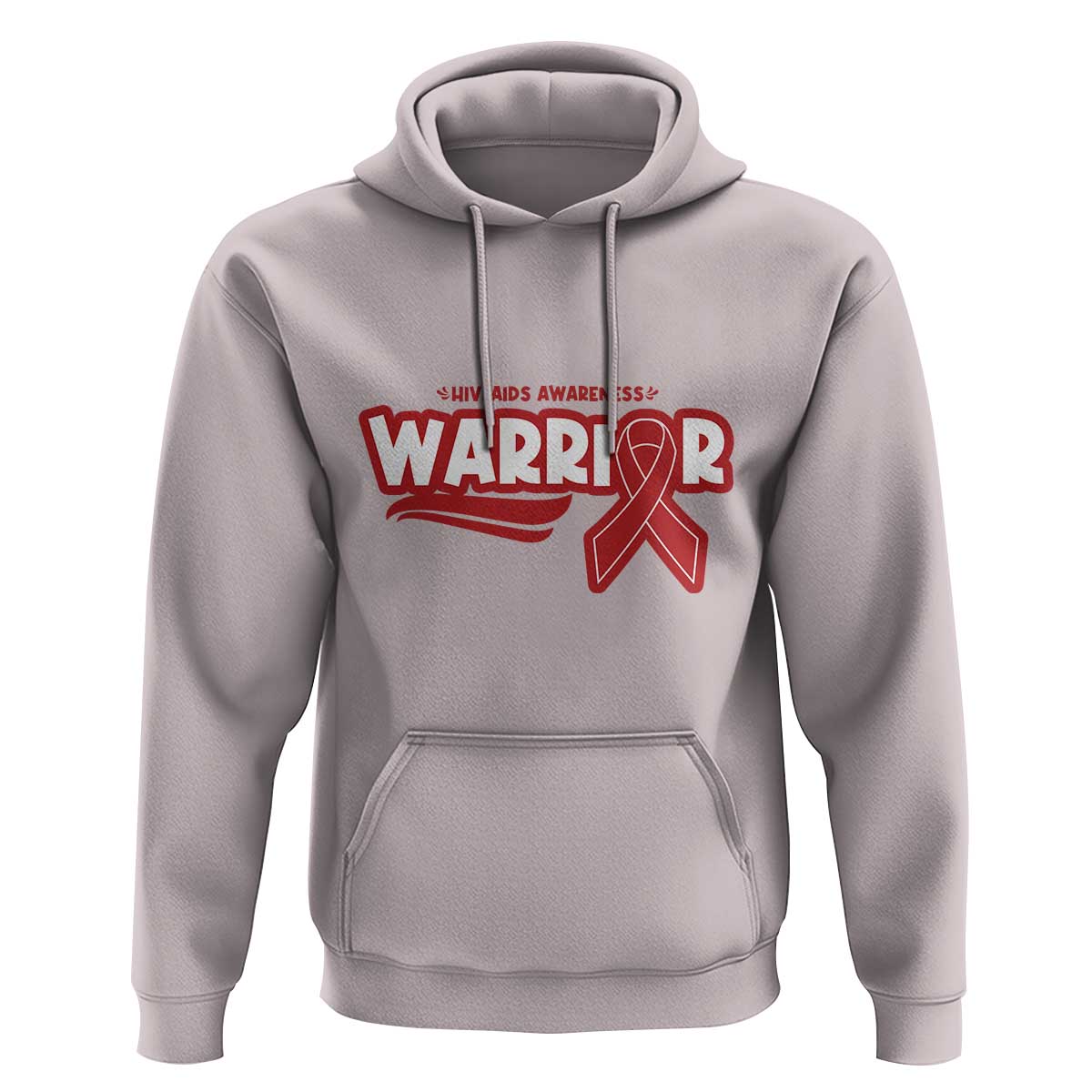 HIV Awareness Warrior Hoodie Red Ribbon Support Gift - Wonder Print Shop
