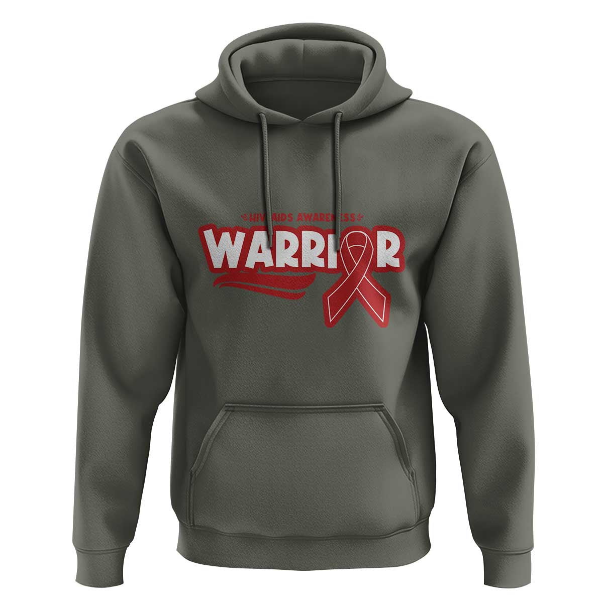 HIV Awareness Warrior Hoodie Red Ribbon Support Gift - Wonder Print Shop