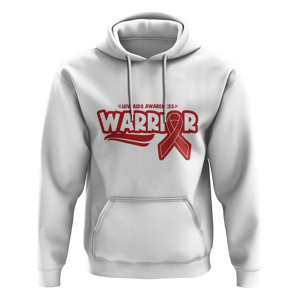 HIV Awareness Warrior Hoodie Red Ribbon Support Gift - Wonder Print Shop