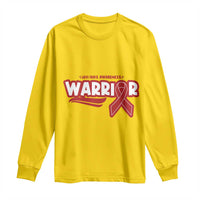 HIV Awareness Warrior Long Sleeve Shirt Red Ribbon Support Gift - Wonder Print Shop