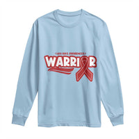 HIV Awareness Warrior Long Sleeve Shirt Red Ribbon Support Gift - Wonder Print Shop