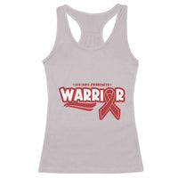 HIV Awareness Warrior Racerback Tank Top Red Ribbon Support Gift - Wonder Print Shop