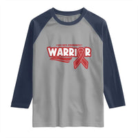 HIV Awareness Warrior Raglan Shirt Red Ribbon Support Gift - Wonder Print Shop