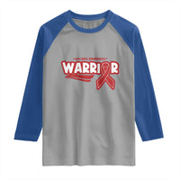HIV Awareness Warrior Raglan Shirt Red Ribbon Support Gift - Wonder Print Shop