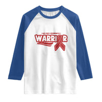 HIV Awareness Warrior Raglan Shirt Red Ribbon Support Gift - Wonder Print Shop