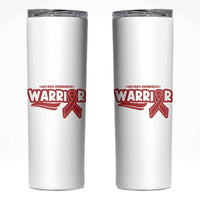 HIV Awareness Warrior Skinny Tumbler Red Ribbon Support Gift - Wonder Print Shop