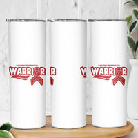 HIV Awareness Warrior Skinny Tumbler Red Ribbon Support Gift - Wonder Print Shop