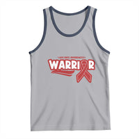 HIV Awareness Warrior Tank Top Red Ribbon Support Gift - Wonder Print Shop