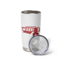 HIV Awareness Warrior Tumbler Cup Red Ribbon Support Gift - Wonder Print Shop