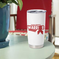 HIV Awareness Warrior Tumbler Cup Red Ribbon Support Gift - Wonder Print Shop