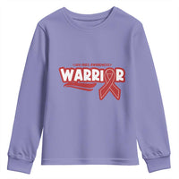 HIV Awareness Warrior Youth Sweatshirt Red Ribbon Support Gift - Wonder Print Shop