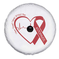 Never Forget World AIDS Day Spare Tire Cover Red Ribbon HIV Awareness Gift - Wonder Print Shop