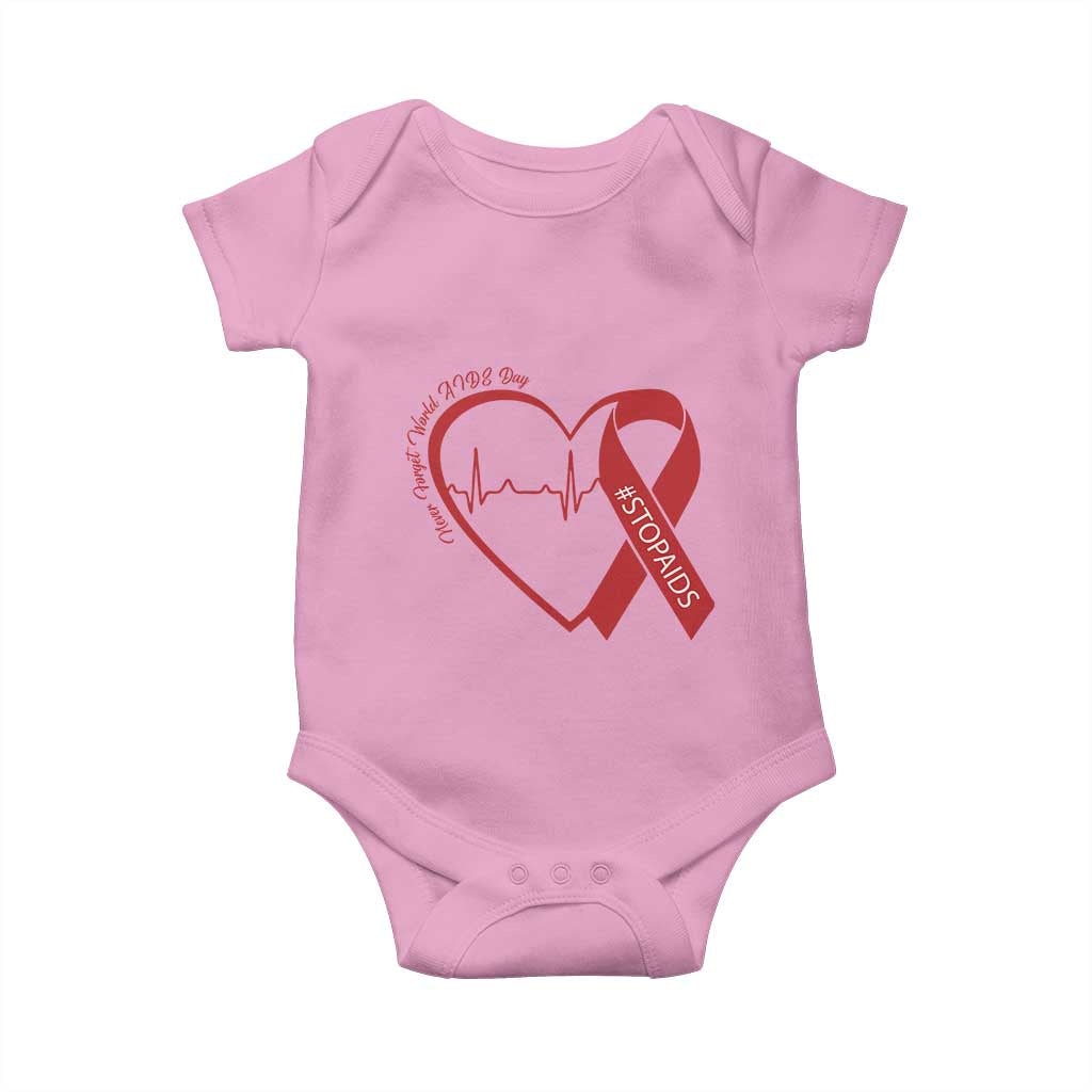 Never Forget World AIDS Day Baby Onesie Red Ribbon HIV Awareness Gift - Wonder Print Shop