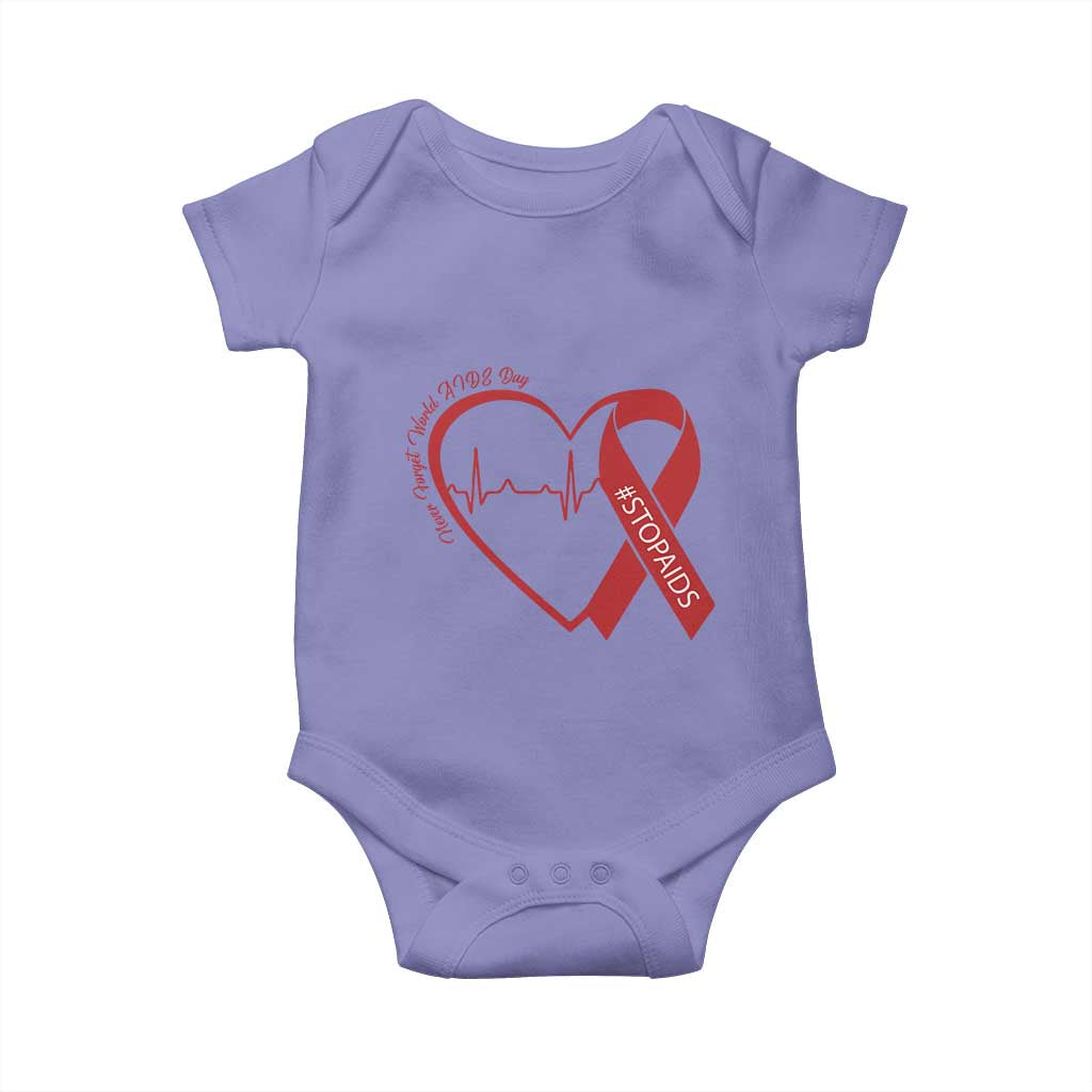 Never Forget World AIDS Day Baby Onesie Red Ribbon HIV Awareness Gift - Wonder Print Shop