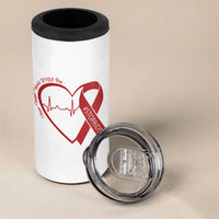 Never Forget World AIDS Day 4 in 1 Can Cooler Tumbler Red Ribbon HIV Awareness Gift - Wonder Print Shop
