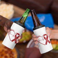Never Forget World AIDS Day 4 in 1 Can Cooler Tumbler Red Ribbon HIV Awareness Gift - Wonder Print Shop