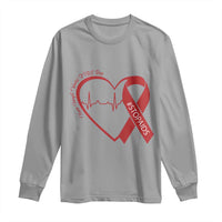 Never Forget World AIDS Day Long Sleeve Shirt Red Ribbon HIV Awareness Gift - Wonder Print Shop