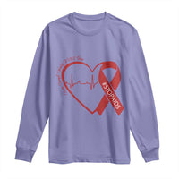 Never Forget World AIDS Day Long Sleeve Shirt Red Ribbon HIV Awareness Gift - Wonder Print Shop