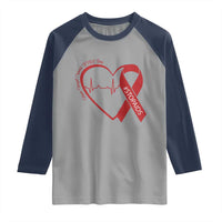 Never Forget World AIDS Day Raglan Shirt Red Ribbon HIV Awareness Gift - Wonder Print Shop