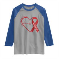 Never Forget World AIDS Day Raglan Shirt Red Ribbon HIV Awareness Gift - Wonder Print Shop