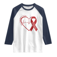 Never Forget World AIDS Day Raglan Shirt Red Ribbon HIV Awareness Gift - Wonder Print Shop