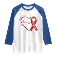 Never Forget World AIDS Day Raglan Shirt Red Ribbon HIV Awareness Gift - Wonder Print Shop
