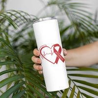 Never Forget World AIDS Day Skinny Tumbler Red Ribbon HIV Awareness Gift - Wonder Print Shop