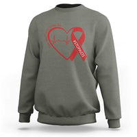 Never Forget World AIDS Day Sweatshirt Red Ribbon HIV Awareness Gift - Wonder Print Shop