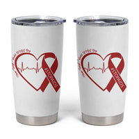 Never Forget World AIDS Day Tumbler Cup Red Ribbon HIV Awareness Gift - Wonder Print Shop
