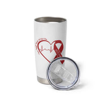 Never Forget World AIDS Day Tumbler Cup Red Ribbon HIV Awareness Gift - Wonder Print Shop