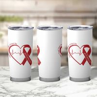 Never Forget World AIDS Day Tumbler Cup Red Ribbon HIV Awareness Gift - Wonder Print Shop