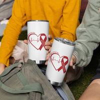 Never Forget World AIDS Day Tumbler Cup Red Ribbon HIV Awareness Gift - Wonder Print Shop