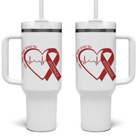 Never Forget World AIDS Day Tumbler With Handle Red Ribbon HIV Awareness Gift - Wonder Print Shop