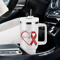 Never Forget World AIDS Day Tumbler With Handle Red Ribbon HIV Awareness Gift - Wonder Print Shop