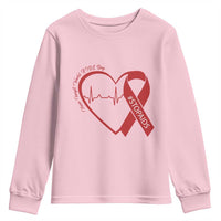 Never Forget World AIDS Day Youth Sweatshirt Red Ribbon HIV Awareness Gift - Wonder Print Shop