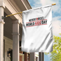 World AIDS Day Never Forget Garden Flag Red Ribbon Support Gift - Wonder Print Shop
