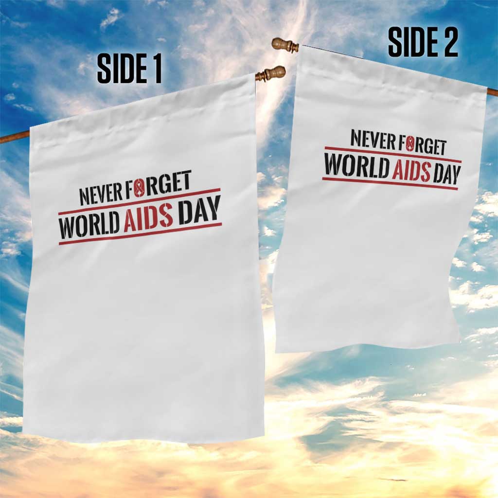 World AIDS Day Never Forget Garden Flag Red Ribbon Support Gift - Wonder Print Shop