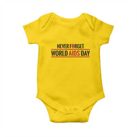 World AIDS Day Never Forget Baby Onesie Red Ribbon Support Gift - Wonder Print Shop