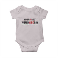 World AIDS Day Never Forget Baby Onesie Red Ribbon Support Gift - Wonder Print Shop