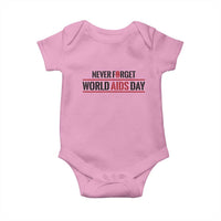 World AIDS Day Never Forget Baby Onesie Red Ribbon Support Gift - Wonder Print Shop