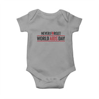 World AIDS Day Never Forget Baby Onesie Red Ribbon Support Gift - Wonder Print Shop