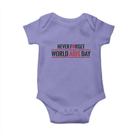 World AIDS Day Never Forget Baby Onesie Red Ribbon Support Gift - Wonder Print Shop
