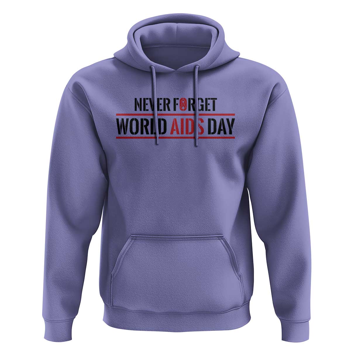 World AIDS Day Never Forget Hoodie Red Ribbon Support Gift - Wonder Print Shop