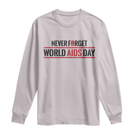 World AIDS Day Never Forget Long Sleeve Shirt Red Ribbon Support Gift - Wonder Print Shop
